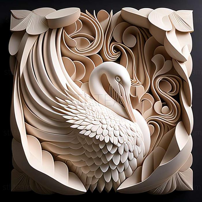 3D модель Лебедь Кёко Ариёси (STL)